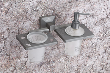 Tumbler Holder With Liquid Soap Dispenser