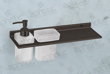 Liquid Holder With Tumbler Holder With Shelf