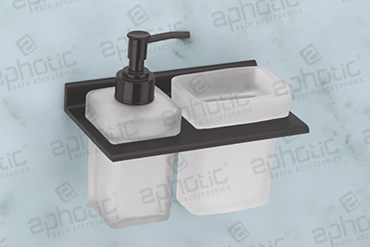 Tumbler Holder With Liquid Soap Dispenser