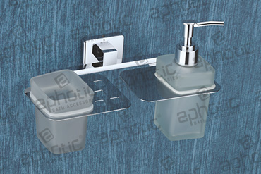 Tumbler Holder With Liquid Soap Dispenser