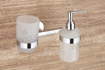 Tumbler Holder With Liquid Soap Dispenser